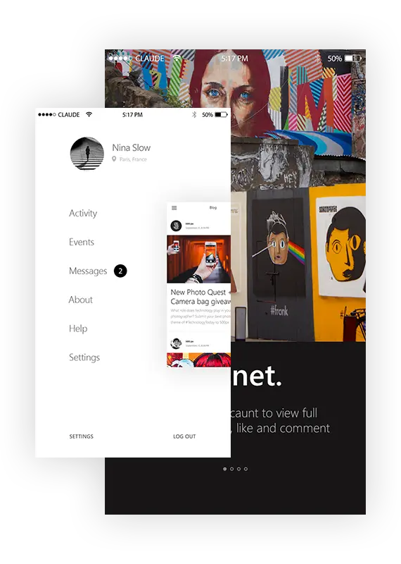 App features screen